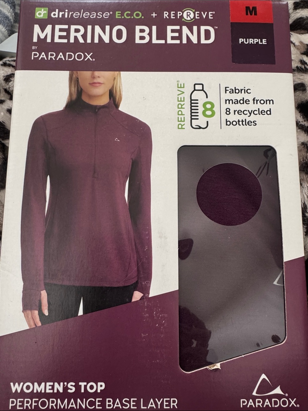Paradox Women's Purple Merino Blend Long Sleeve Performance Top